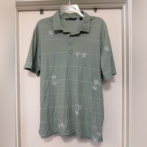 Travis Mathew palm tree polo - green - size L